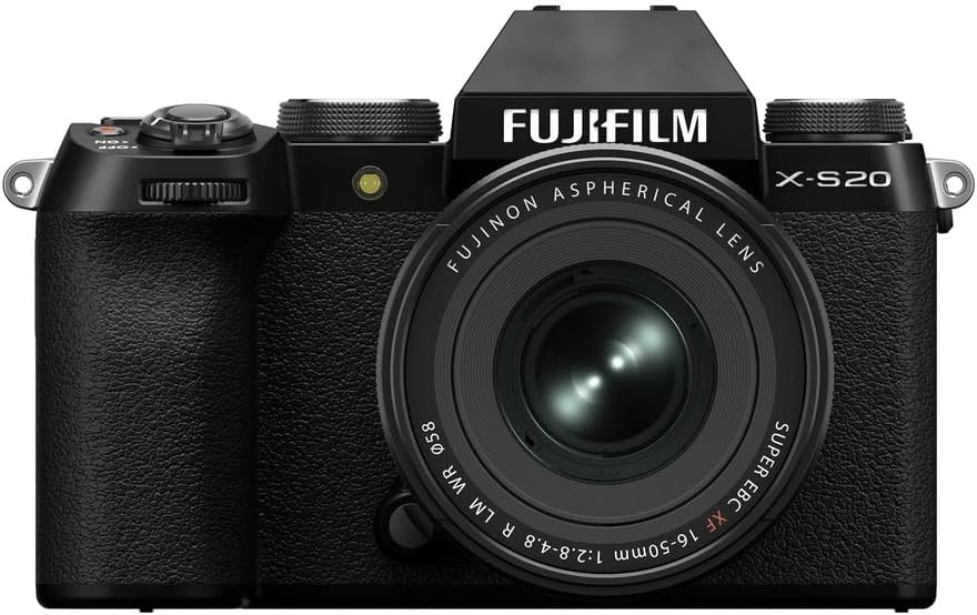 Fujifilm X-S20 Mirrorless Digital Camera XF16-50mmF2.8-4.8 R LM WR - Black<br>